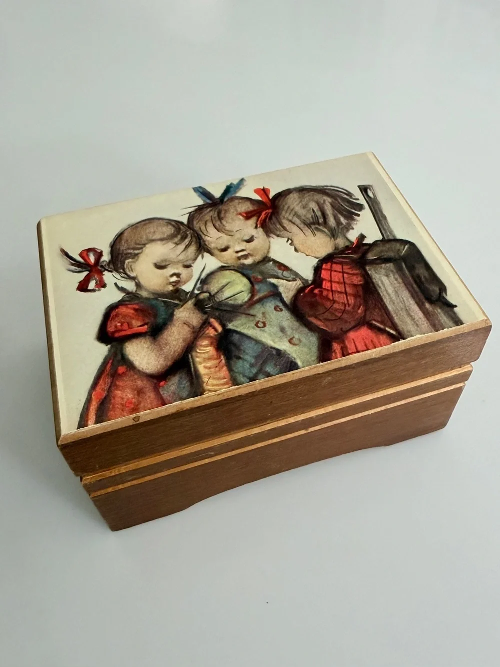 Vintage Thorens Switzerland Music Box Parade Of The Wooden Soldiers Wood 1960s